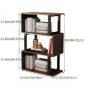 3e50fbbc-fd2a-11ee-9185-0a580a682aa7 4-Tier Rustic Vintage Bookshelf - Sturdy Metal & Wood Etagere, Spacious Open Shelves, Distinctive Retro Brown Finish, Perfect for Industrial-Chic Decor