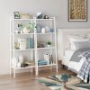 4 Tier Bookshelf Indoor Flower Pot Stand Modern Ladder Book Shelf Multifunction Bookcase Storage Rack Indoor Outdoor Organizer