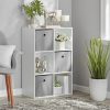 6-Cube Storage Organizer, White  Bookcase, Display Shelf