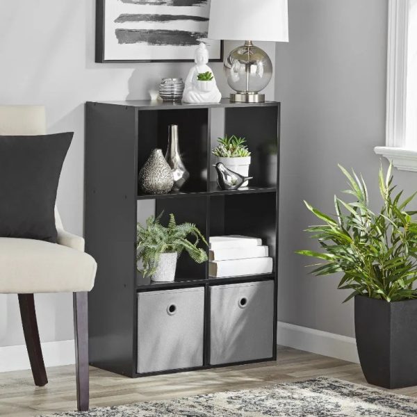 6-Cube Storage Organizer, White  Bookcase, Display Shelf