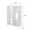 6-Cube Storage Organizer, White  Bookcase, Display Shelf