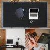 Rolling Computer Desk with 4 Smooth Wheels, Simple Style Mobile Writing Desk Home Office Study Table Movable Workstation with Metal Frame (Black, 32")