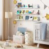 6 Acrylic Shelves, Floating Wall-mounted Shelves, Transparent Display Racks, Invisible Bookshelves, Bathroom Storage Wall Decorations, Space-saving, Easy To Pick Up And Assemble, Simple, Sturdy, Durable 15x3.9 Inches