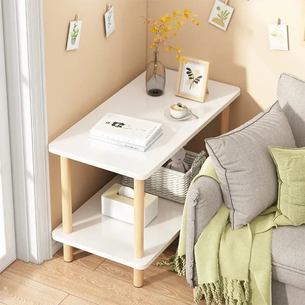 Coffee Tables Wood Modern Living Room Tea Table Simple Creative Double Side Tables Nordic Sofa Table Nightstand Furniture Decor