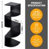 Corner Bookshelf, Rustic Wood Wall Mount Corner Storage Shelves, Easy-to-Assemble Floating Wall Shelf, 5-Tier Corner Shelves