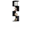 Corner Bookshelf, Rustic Wood Wall Mount Corner Storage Shelves, Easy-to-Assemble Floating Wall Shelf, 5-Tier Corner Shelves