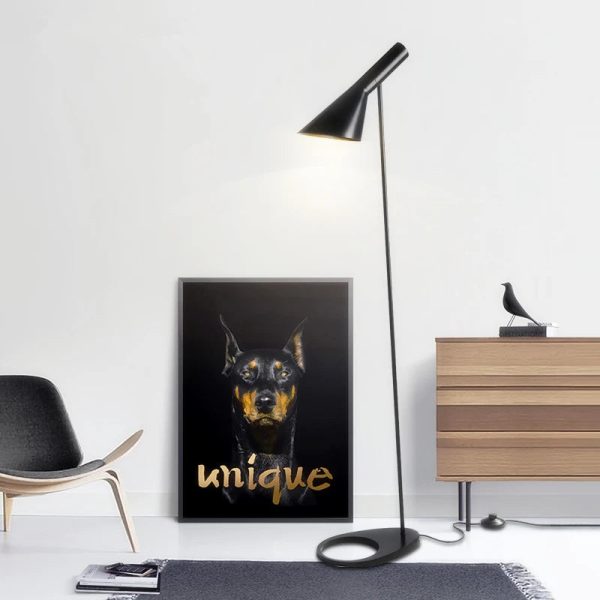 E27 Corner Floor Lamp Black White LED Floor Lights Designer Arne Jacobsen for Living Room Nordic Decoration Home Stand Lamp