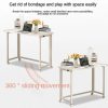 Folding Desk Writing Computer Desk for Home Office, No-Assembly Study Office Desk Foldable Table for Small Spaces