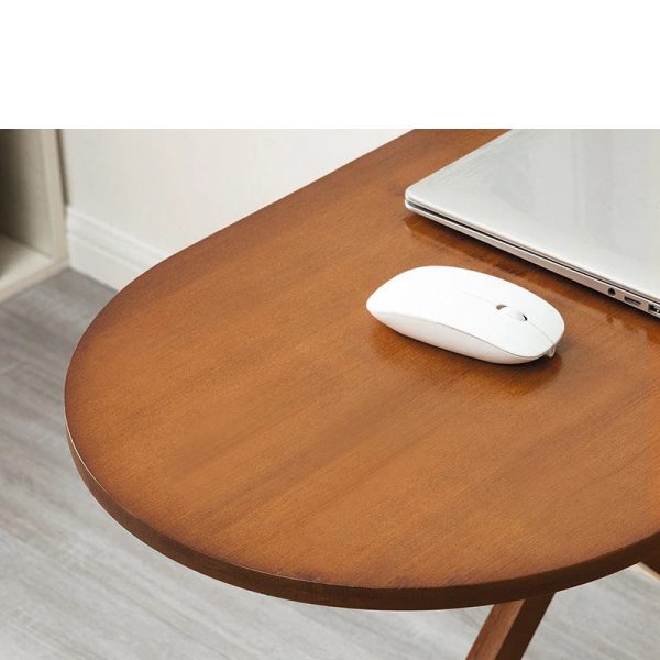 Folding Laptop Table TV Tray, 100cm Bamboo Computer Table Writing Workstation Folding Desk Dinning Table for Home Office