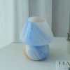 Glass Mushroom Table Lamp for Room Decor LED E14 USB AU CN EU UK US Plug Frosted / Striped 3 Colors Dimmable Vintage Night Light