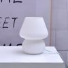 Glass Mushroom Table Lamp for Room Decor LED E14 USB AU CN EU UK US Plug Frosted / Striped 3 Colors Dimmable Vintage Night Light