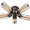 Vintage Industrial Barn Metal Cage Ceiling Lamp Flush Mount Steampunk Edison Hanging Light Mini Art Chandelier 110V/220V/230V