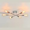 Home Lighting Ceiling Lights Fixture Semi Flush Mount Ceiling Lamps Brushed Antique Gold Lighting Home Decor Light Fixtures