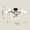 Home Lighting Ceiling Lights Fixture Semi Flush Mount Ceiling Lamps Brushed Antique Gold Lighting Home Decor Light Fixtures