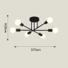 Home Lighting Ceiling Lights Fixture Semi Flush Mount Ceiling Lamps Brushed Antique Gold Lighting Home Decor Light Fixtures