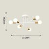 Home Lighting Ceiling Lights Fixture Semi Flush Mount Ceiling Lamps Brushed Antique Gold Lighting Home Decor Light Fixtures