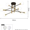 Home Lighting Ceiling Lights Fixture Semi Flush Mount Ceiling Lamps Brushed Antique Gold Lighting Home Decor Light Fixtures