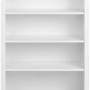 Home Office 4-Shelf Standard Bookcase 31.5 In. W X 48 In. H X 13 In. D White Bookshelf Book Living Room Furniture