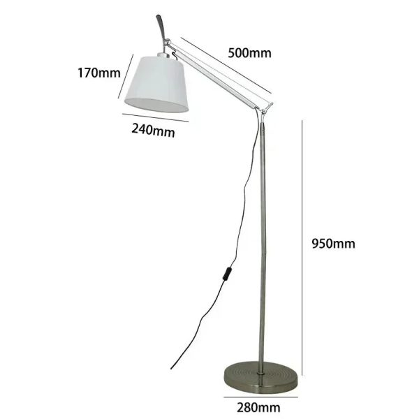 Italian Designer Floor Lamp Mechanical Light Rocker Arm Medieval Living Room Sofa Standting Lighting Bedroom Industrial Style