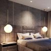 Italy Designer LED Pendant Lamp White Ball Hanging Light Chandelier for Bedroom Living Room