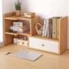 Mobile Rotating Bookcase Nordic Bookends Cabinet Cube Bookshelf Display Storage