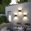 Modern Outdoor Waterproof Wall Lamp Square White Black Gray Aluminum Exterior Wall Lamp Outdoor Garage Porch Wall Light Fixtures