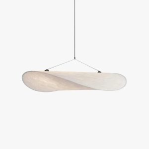 Modern Silk Fabric Led Pendant Chandelier Living Room Home Decor Designer Suspension Lamp Handmade Lighting Fixture Real Shot