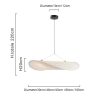 Modern Silk Fabric Led Pendant Chandelier Living Room Home Decor Designer Suspension Lamp Handmade Lighting Fixture Real Shot