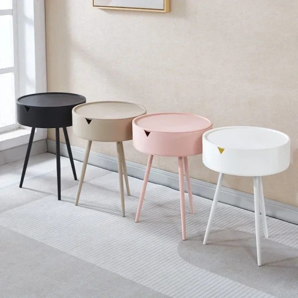 Modern Simple Bedroom Bedside Table Rental Room with Bed Side Table Storage Small Table Tea Table Coffee Table By The Sofa