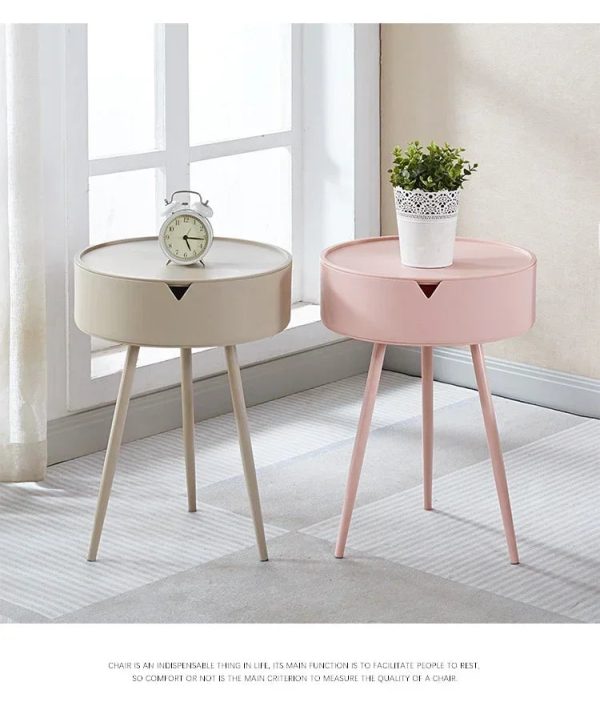 Modern Simple Bedroom Bedside Table Rental Room with Bed Side Table Storage Small Table Tea Table Coffee Table By The Sofa
