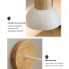 Nordic LED Wall Lamp Wood Iron Lighting Fixture Guest Room Balcony Staircase Wall Sconce Bedroom Bedside Room Decor Illumination