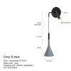 Nordic Modern LED Wall Lamp for Bedroom Home Decor Bedside Read Fixtures E27 Black Grey Stair Aisle Background Wall Lights