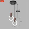 Nordic Simple LED Pendant Light Living Room Stairs Ring Chandelier Creative Dining Room Bedroom LED Ceiling Pendant Lamp