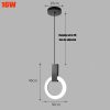 Nordic Simple LED Pendant Light Living Room Stairs Ring Chandelier Creative Dining Room Bedroom LED Ceiling Pendant Lamp