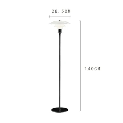 Post Modern Bedside Floor Lamp Designer Glass Floor Lamp For Living Room Bedroom Study Decor Minimalist LED Standing Light
