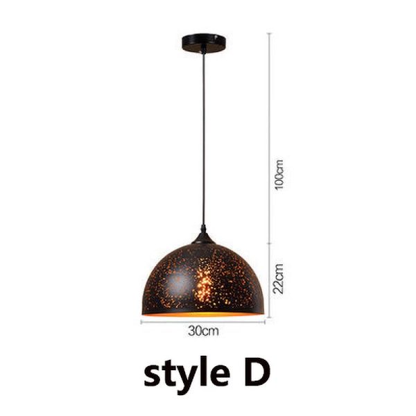 Retro Etched Lampshade Wrought Iron Chandelier Dining Island Living Room Bar Loft Industrial Style LED E27 Lighting Fixture
