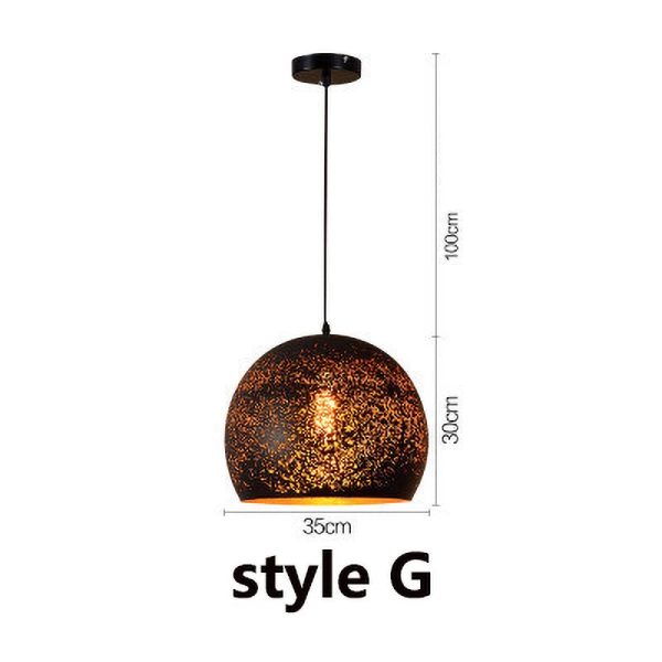 Retro Etched Lampshade Wrought Iron Chandelier Dining Island Living Room Bar Loft Industrial Style LED E27 Lighting Fixture
