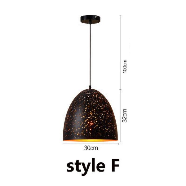Retro Etched Lampshade Wrought Iron Chandelier Dining Island Living Room Bar Loft Industrial Style LED E27 Lighting Fixture