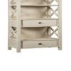 Wood Cube Bookcase Shelving Organizer 4 Shelves White Finish Modern Style Bedroom Study Room Storage