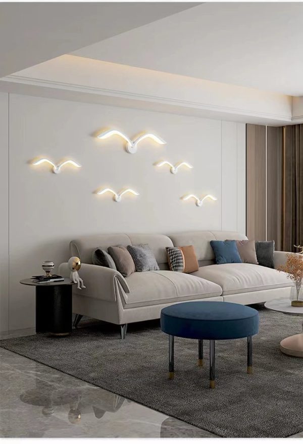 Seagull wall lamp Nordic Children's LED wall lamps Modern living room sofa background wall sconce creative bedroom bedside lamps