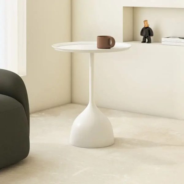 Small coffee table iron art cream style solid color coffee table living room small unit bedside good-looking coffee End Tables