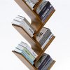 Tree Bookshelf, 8-Tier Space-Saving Corner Bookcase, Holds Books, CDs, Games, for Bedroom, Living Room, Rustic Brown