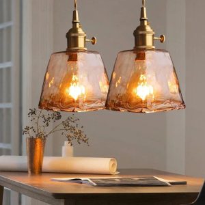 Vintage Glass Pendant Light Dining Room Kitchen Bedside Hanging Lamp For Living Room Bedroom Suspension Chandelier Pendant Lamps