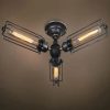 Vintage Industrial Barn Metal Cage Ceiling Lamp Flush Mount Steampunk Edison Hanging Light Mini Art Chandelier 110V/220V/230V