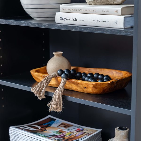 3-Shelf Bookcase with Adjustable Shelves, black