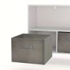 1pc Collapsible Fabric Drawer Bookcase - Stylish Book & Toy Storage Organizer - Space-Saving Design, White/Gray for Home or Kids Room