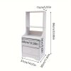 Bedside Table with Storage Shelf - Modern Tall Nightstand for Bedrooms and Living Rooms