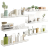 6 Acrylic Shelves, Floating Wall-mounted Shelves, Transparent Display Racks, Invisible Bookshelves, Bathroom Storage Wall Decorations, Space-saving, Easy To Pick Up And Assemble, Simple, Sturdy, Durable 15x3.9 Inches
