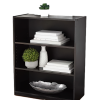 3-Shelf Bookcase with Adjustable Shelves, black