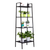 4 Tier Bookshelf Indoor Flower Pot Stand Modern Ladder Book Shelf Multifunction Bookcase Storage Rack Indoor Outdoor Organizer